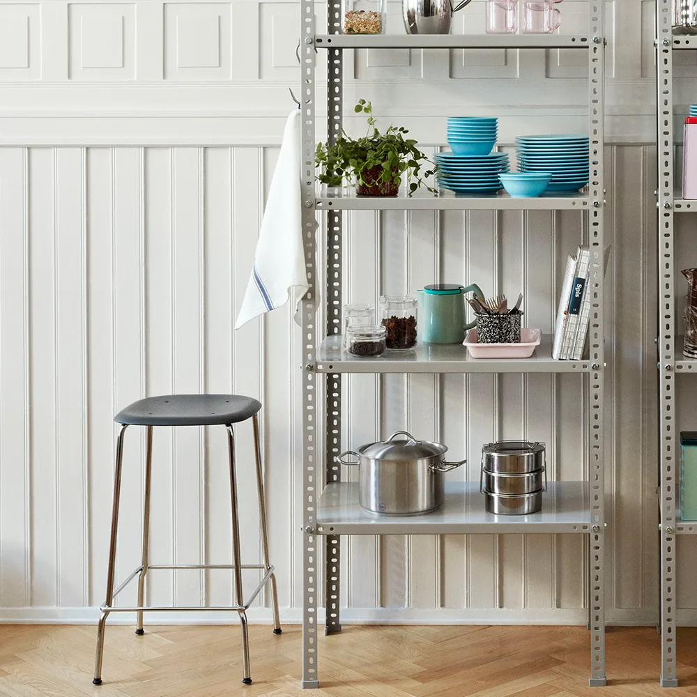 Soft Edge 30 Low Barhocker, Water-based lacquered oak-krom HAY