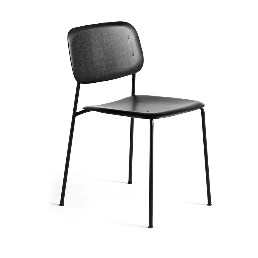 Soft Edge 40 Stuhl, Black oak-schwarzes Stahlgestell HAY