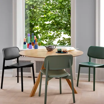 Soft Edge 60 Stuhl - Dusty green-Eichengestell - HAY