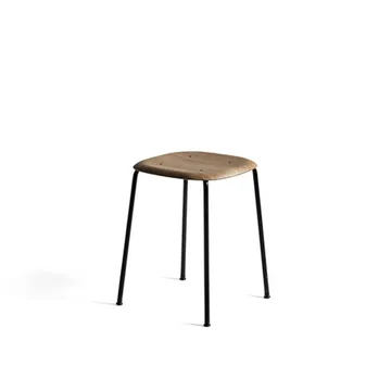 Soft Edge 70 Hocker - Smoked oak-schwarzes Stahlgestell - HAY
