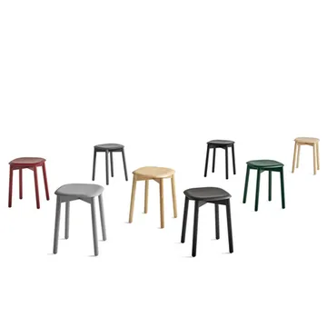 Soft Edge 72 Hocker - Dusty green-dusty green Eichen­gestell - HAY