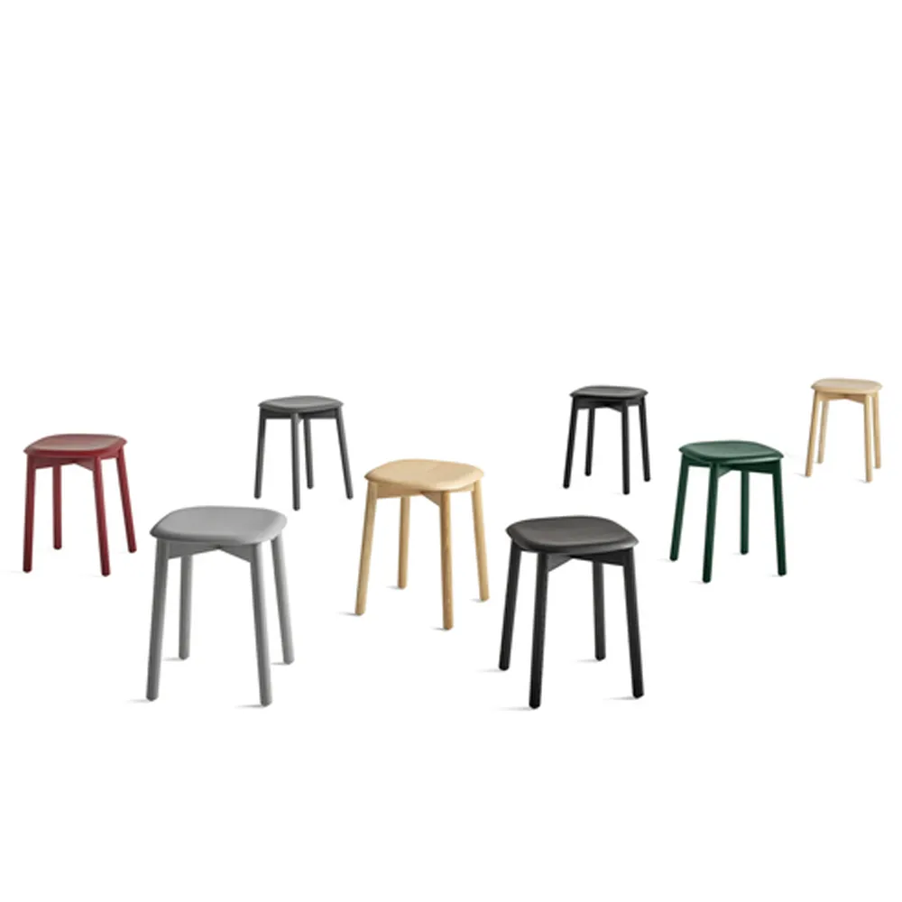 Soft Edge 72 Hocker, Schwarz Eiche–schwarz Eichen­gestell HAY