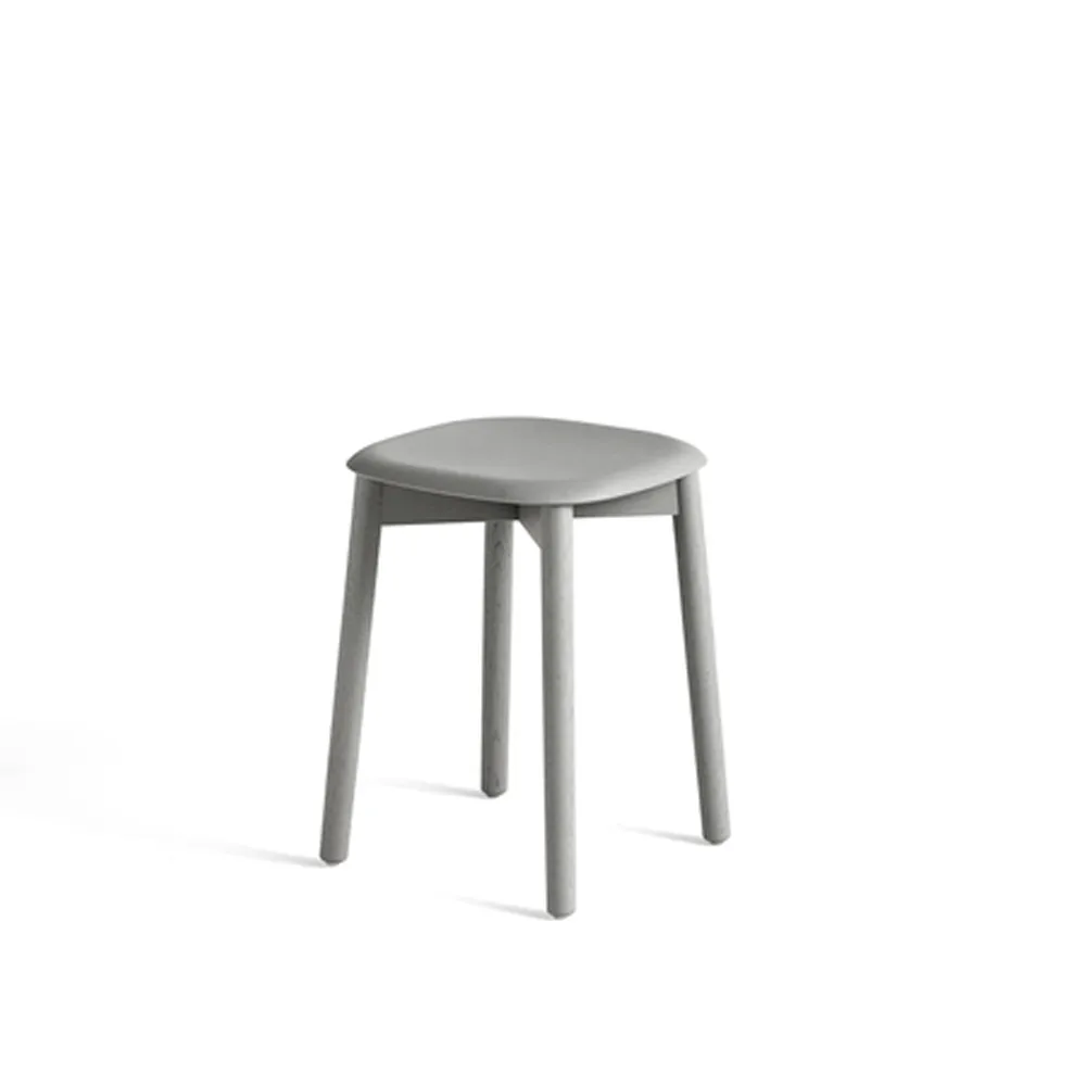 Soft Edge 72 Hocker, Soft grey-soft grey Eichen­gestell HAY