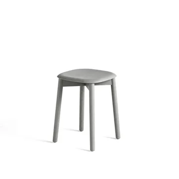 Soft Edge 72 Hocker - Soft grey-soft grey Eichen­gestell - HAY