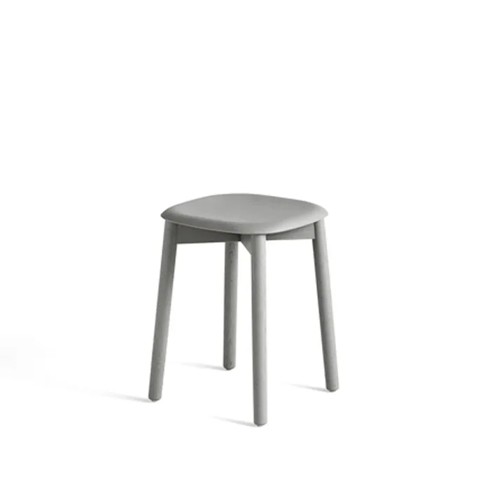 Soft Edge 72 Hocker - Soft grey-soft grey Eichen­gestell - HAY