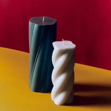 Soft Serve Candle Blockkerze - Dark teal, Ø9,5x24,5 cm - HAY