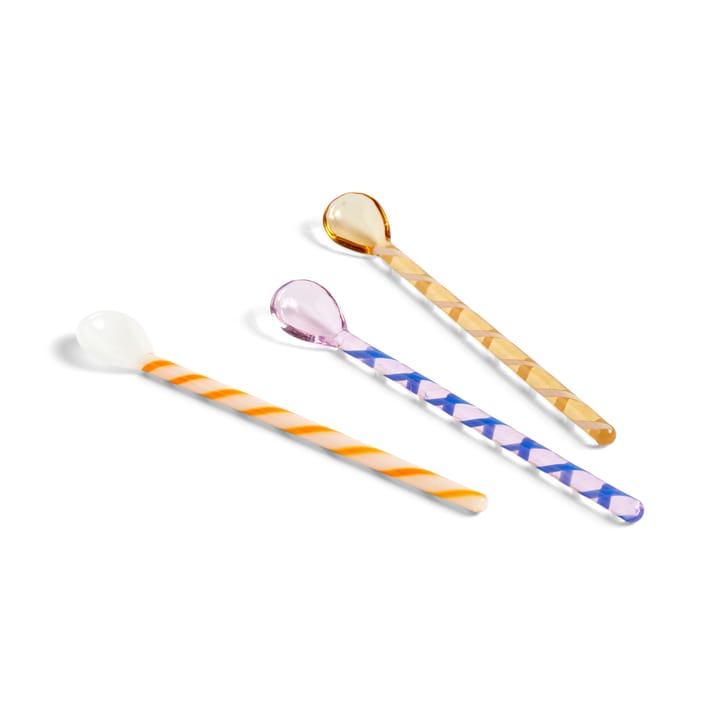 Spice Glaslöffel 3er Pack, Amber-light pink-white HAY