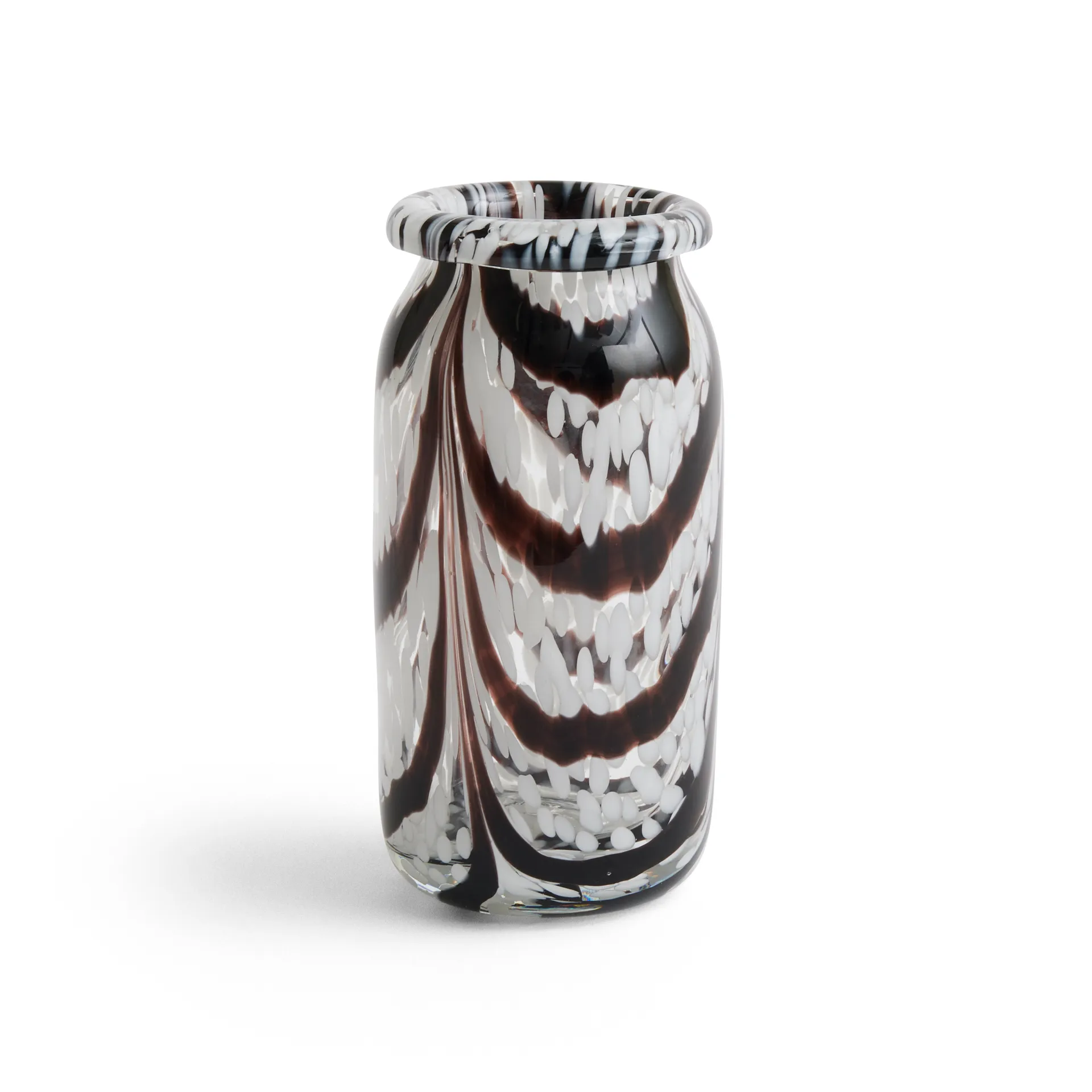 Splash Rollkragen Vase XS 19 cm, Coffee and White HAY