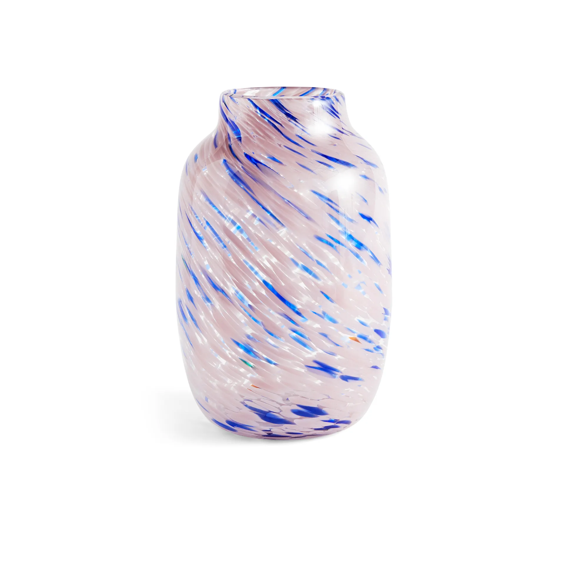 Splash Round Vase L, 30cm Light pink-blue HAY