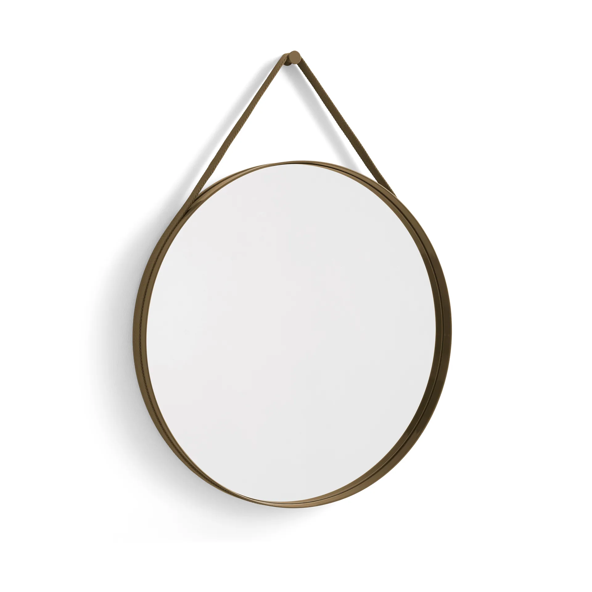 Strap Mirror Spiegel Ø70cm, Light brown HAY