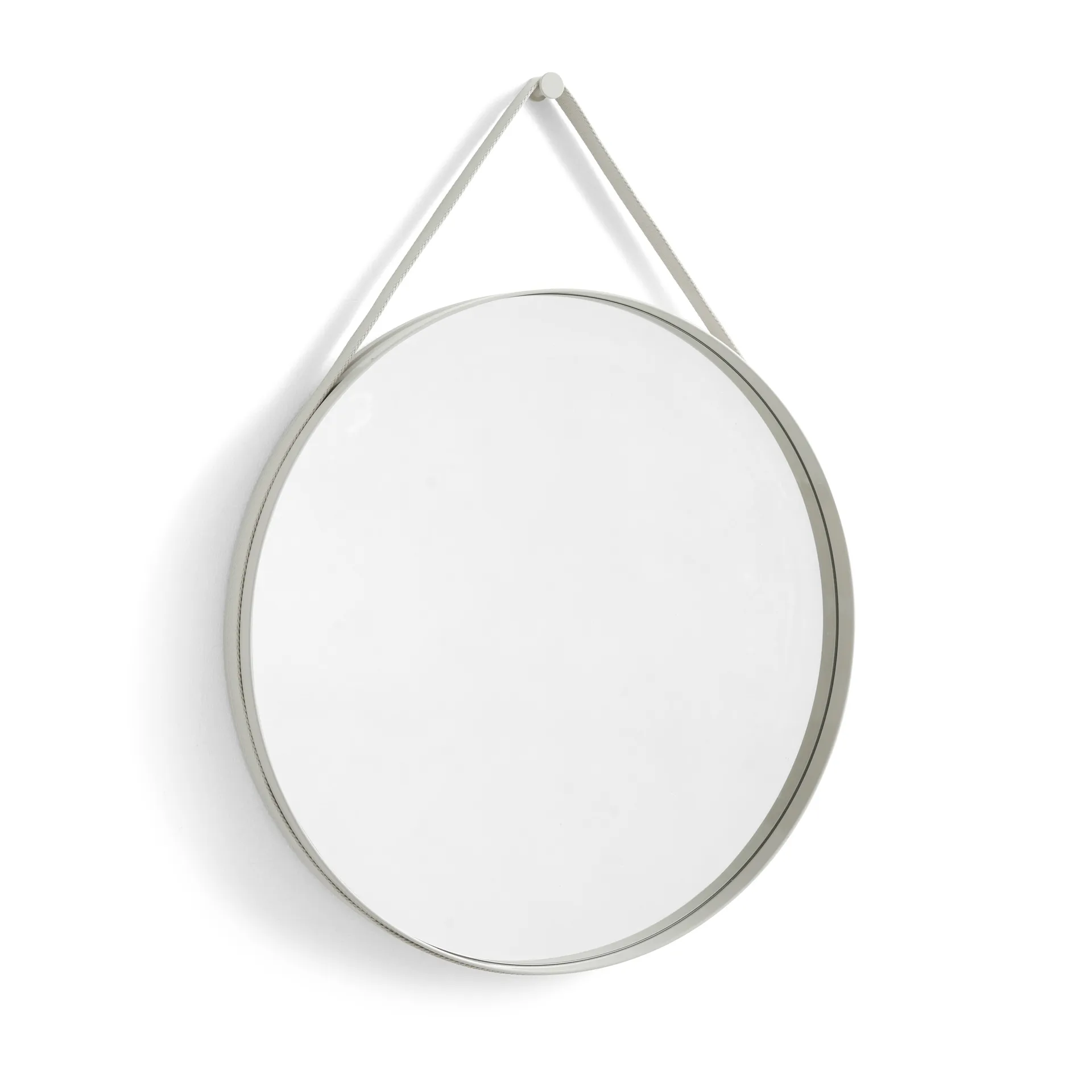 Strap Mirror Spiegel Ø70cm, Light grey HAY