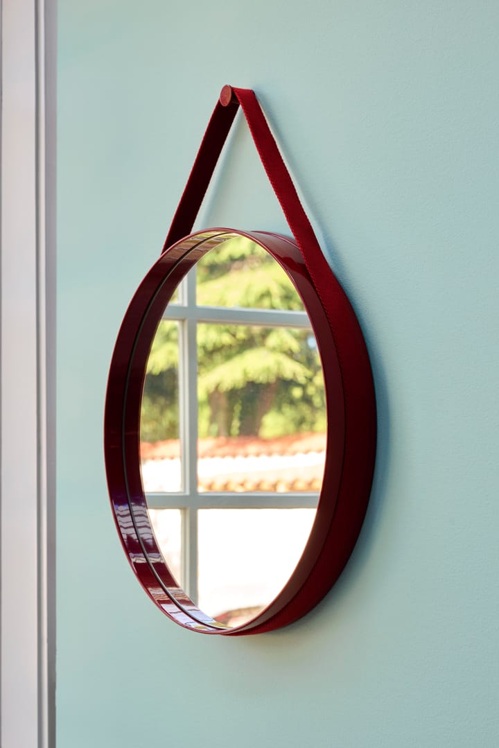 Strap Mirror Spiegel Ø70cm - Red - HAY
