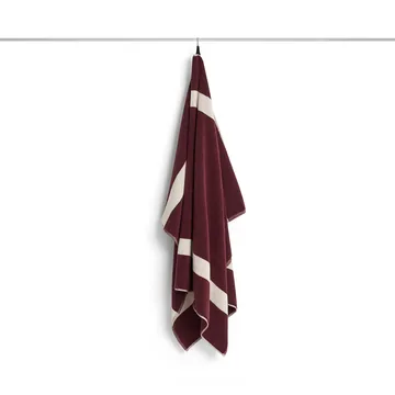 Stripe Handtuch - Burgundy, 100x150 cm - HAY