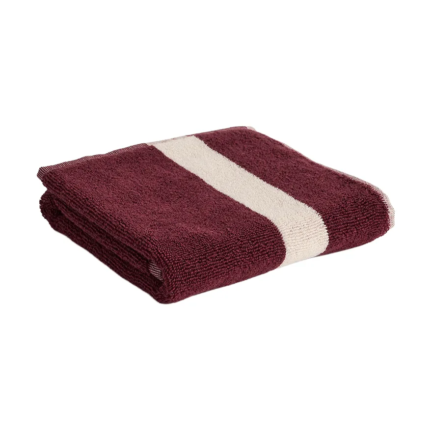 Stripe Handtuch, Burgundy, 40x60 cm HAY