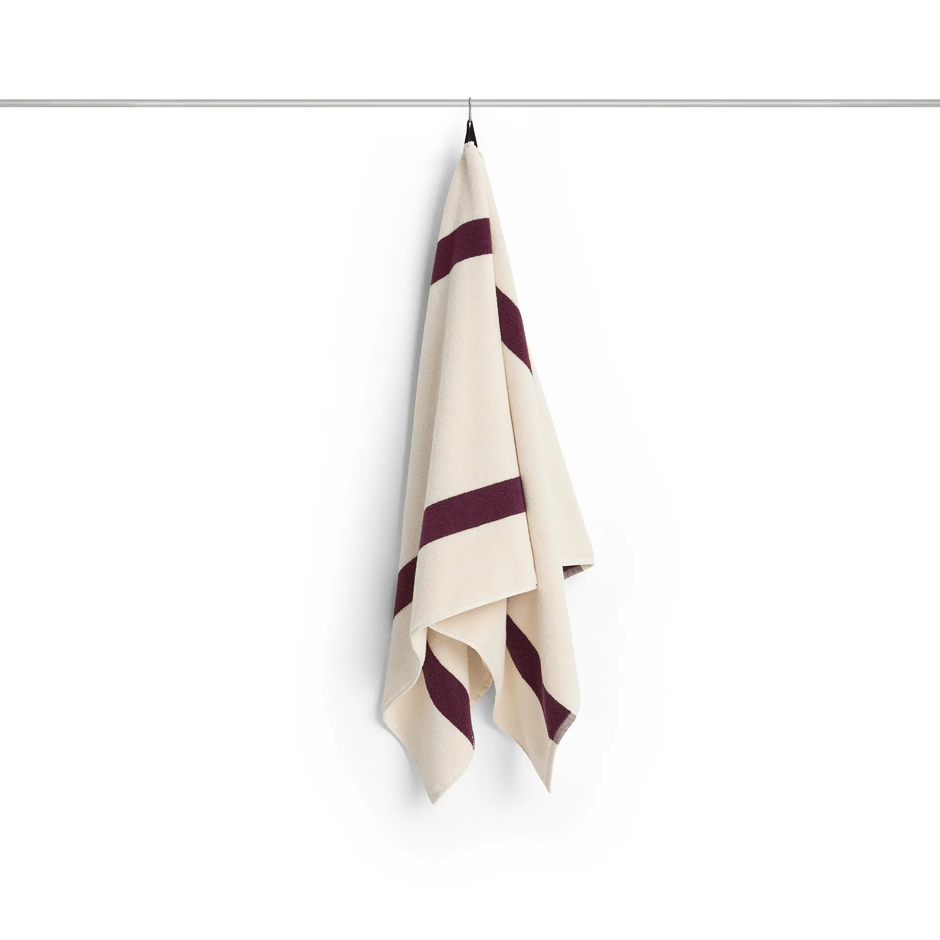 Stripe Handtuch, Burgundy, 70x140 cm HAY