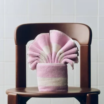 Stripe Handtuch - Cool pink, 40x60 cm - HAY