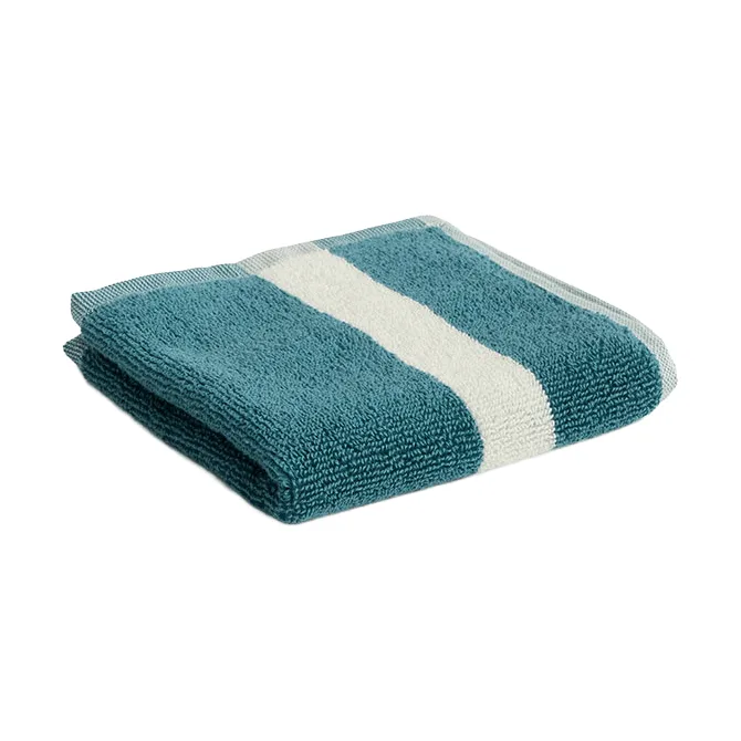 Stripe Handtuch - Petrol blue, 30x29 - HAY
