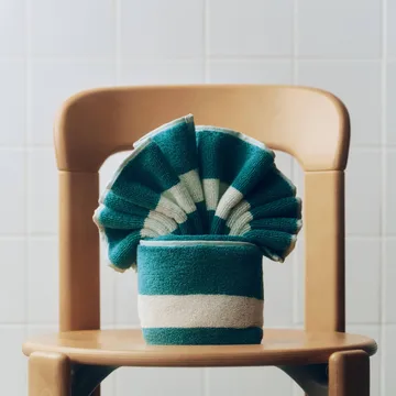 Stripe Handtuch - Petrol blue, 40x60 cm - HAY