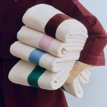 Stripe Handtuch - Petrol blue, 70x140 cm - HAY