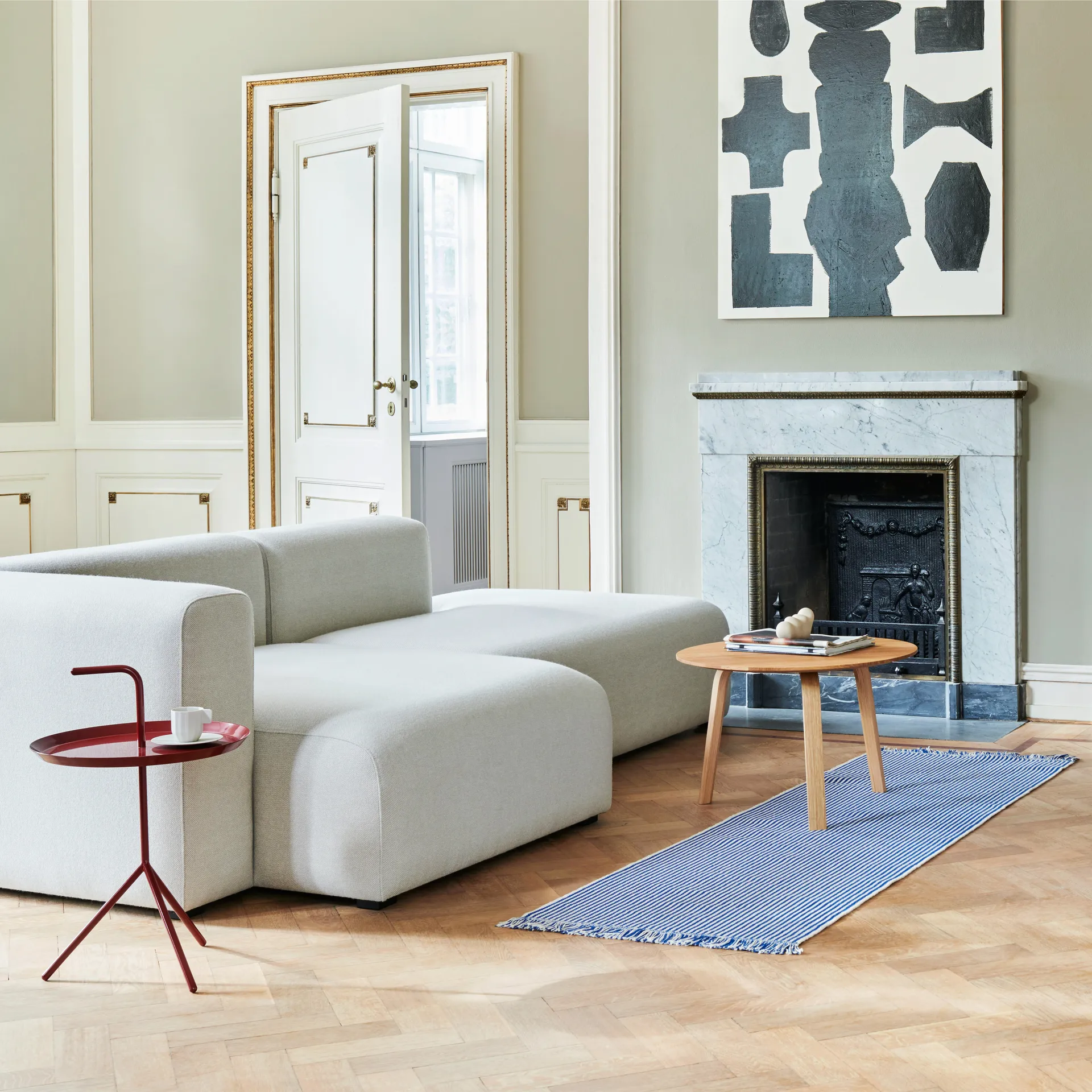 Stripes and Stripes Teppich 60 x 200cm, Bluebell ripple HAY