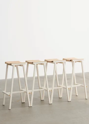 Taburete 8 High Barhocker 75 cm - Eggshell - HAY