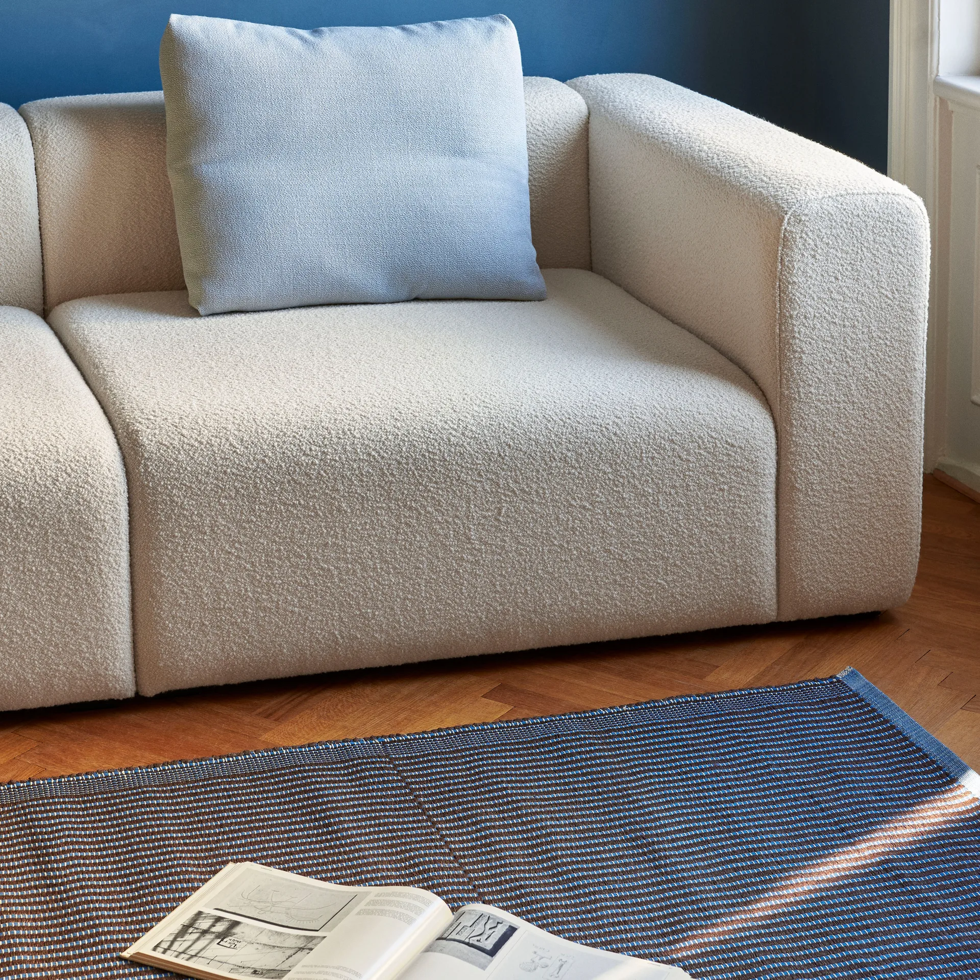 Tapis Teppich 140 x 200cm, Chestnut-blue HAY