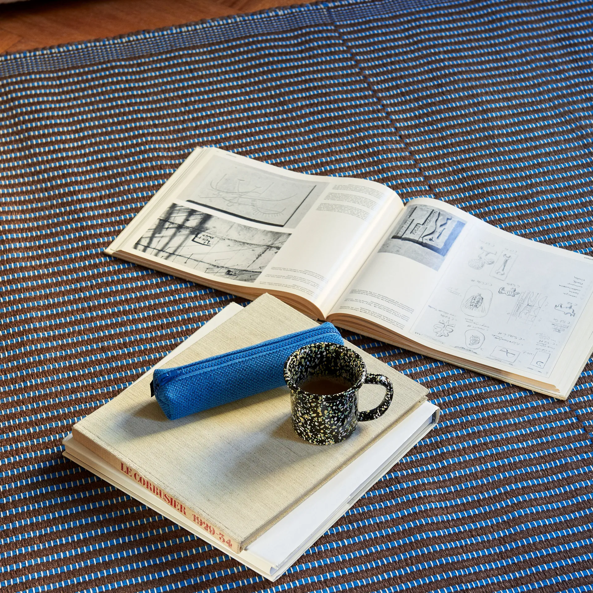 Tapis Teppich 80 x 200cm, Chestnut-blue HAY