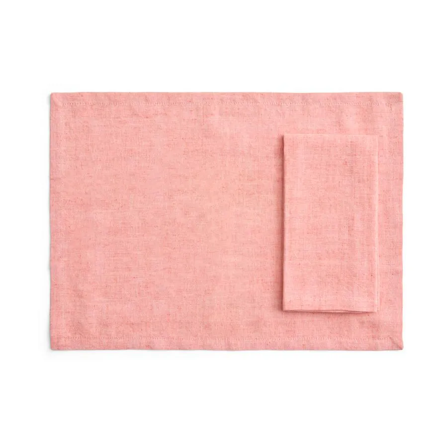 Tavolo Tischset/Serviette 4er-Pack, Soft coral HAY