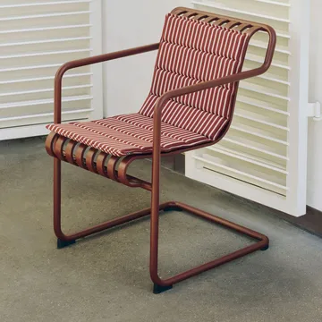 Terrazza Folding Sitzkissen - Terracotta bold stripe, 82x40 cm - HAY