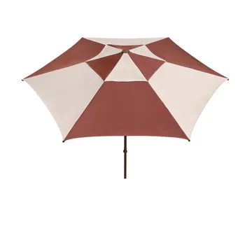 Terrazza Hexagon Sonnenschirm - Off-white-burgundy - HAY