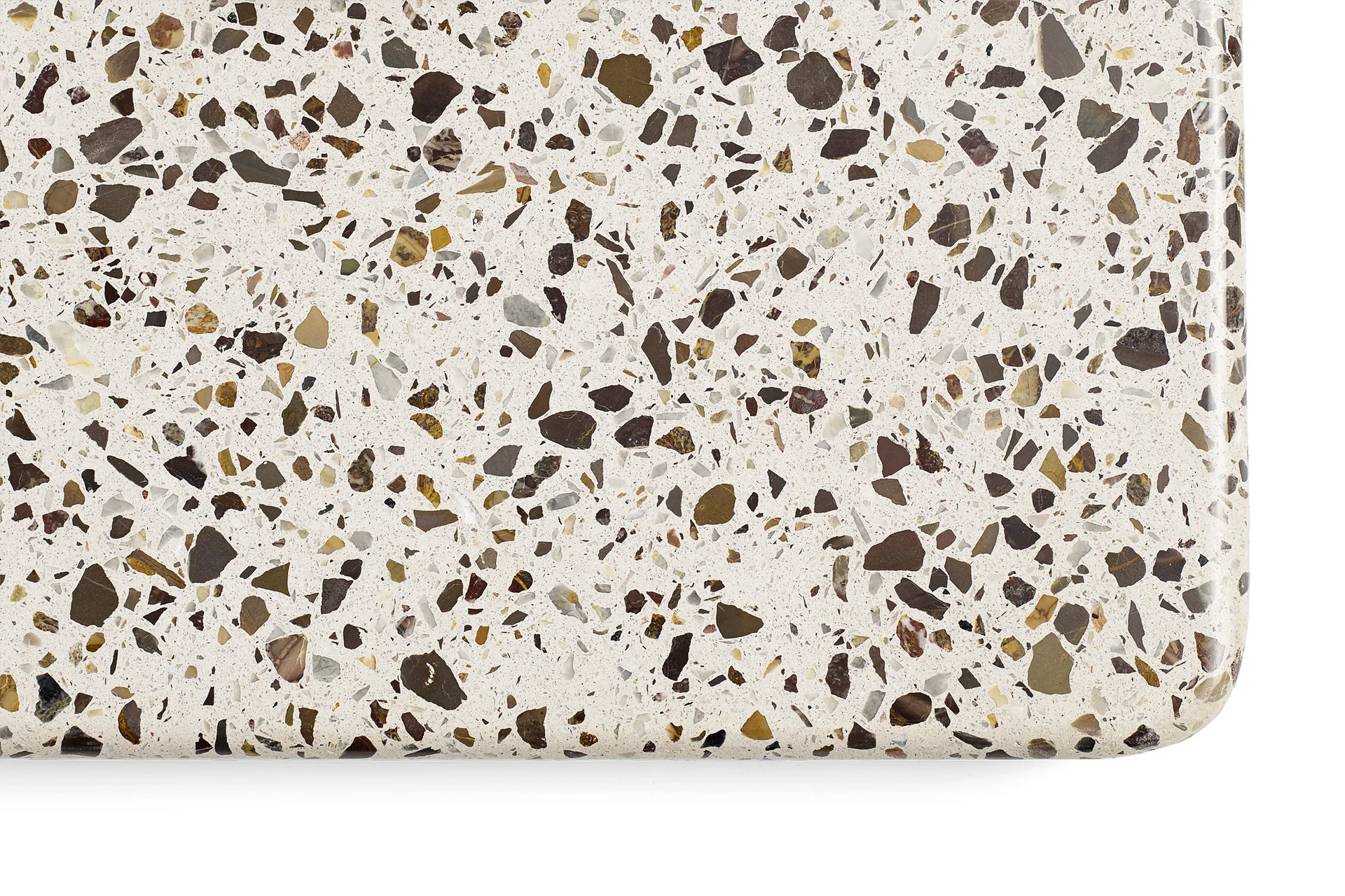 Terrazzo Esstisch Ø70 cm, Grey terrazzo-anthracite HAY