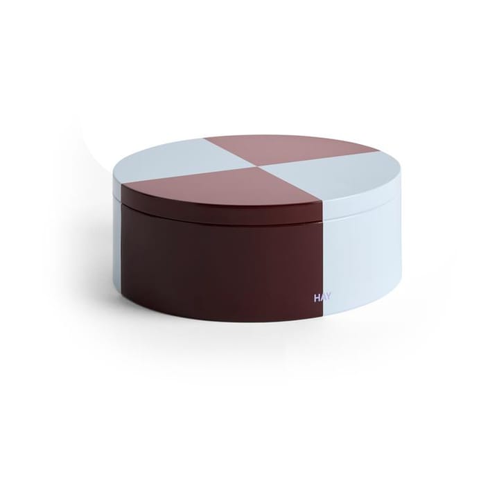 Tin Container Round Aufbewahrungsdose - Burgundy-ice blue - HAY