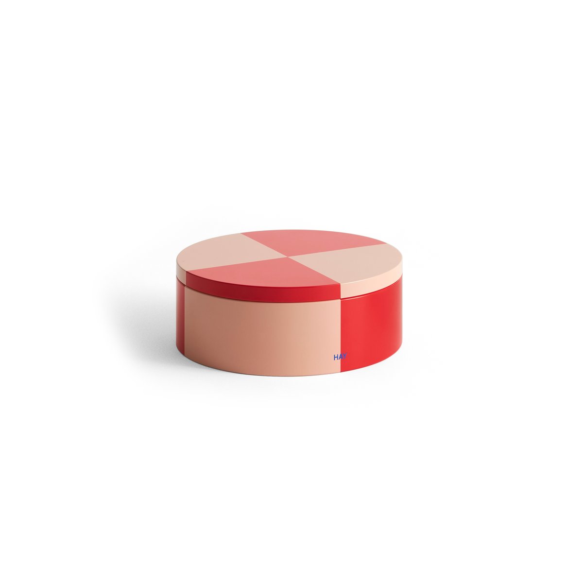 HAY Tin Container Verwahrungsdose Round red-soft pink