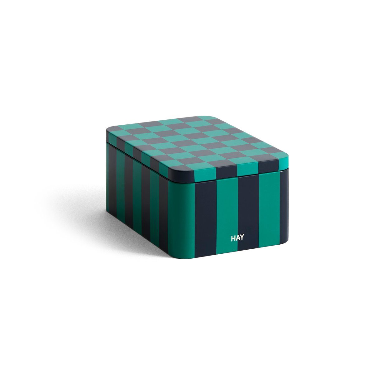 HAY Tin Container Verwahrungsdose small Green-dark blue