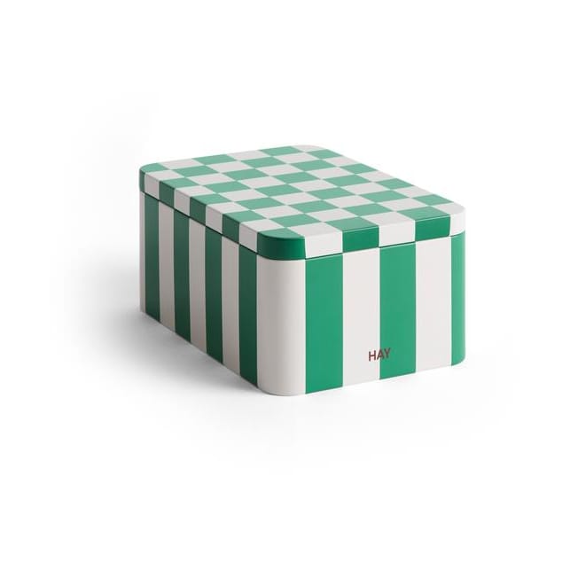 Tin Container Verwahrungsdose small - Green-off white - HAY