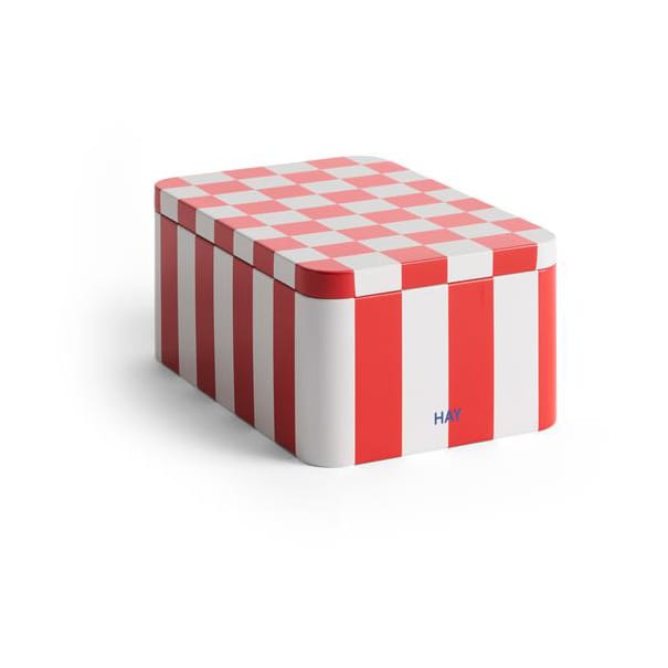 Tin Container Verwahrungsdose small - Red-off white - HAY