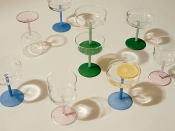 Tint coupeglas 20 cl 2er-Pack - Clear-jade light blue - HAY