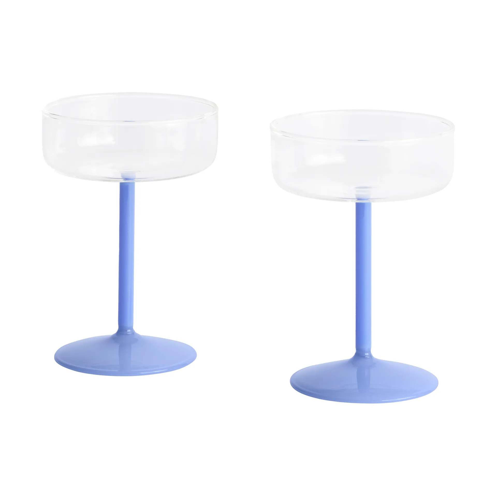 Tint coupeglas 20 cl 2er-Pack, Clear-jade light blue HAY