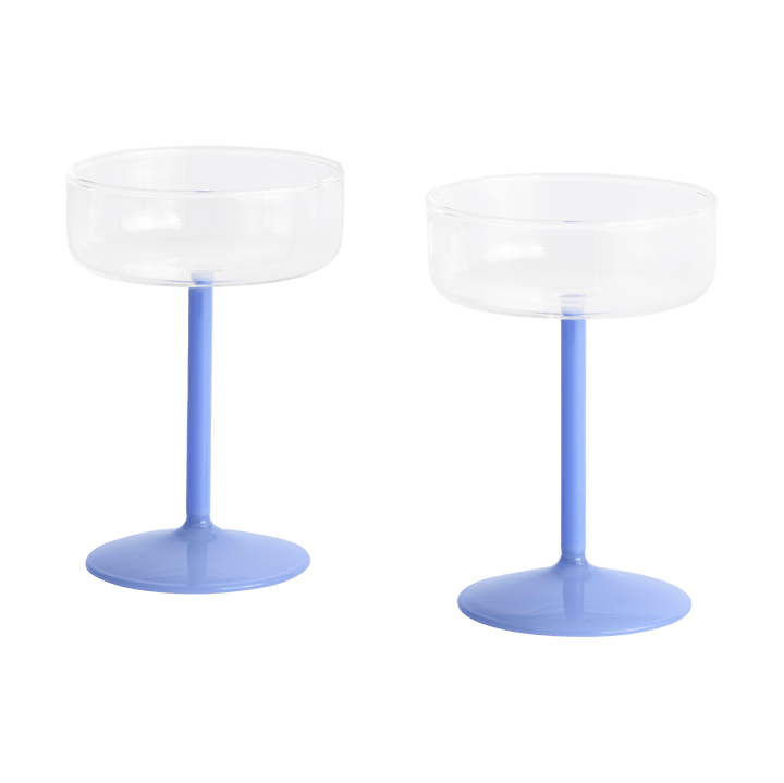 Tint coupeglas 20 cl 2er-Pack - Clear-jade light blue - HAY