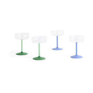Tint coupeglas 20 cl 2er-Pack - Clear-jade light blue - HAY