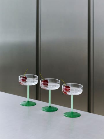 Tint coupeglas 20 cl 2er-Pack - Clear-jade light green-jade dark green - HAY