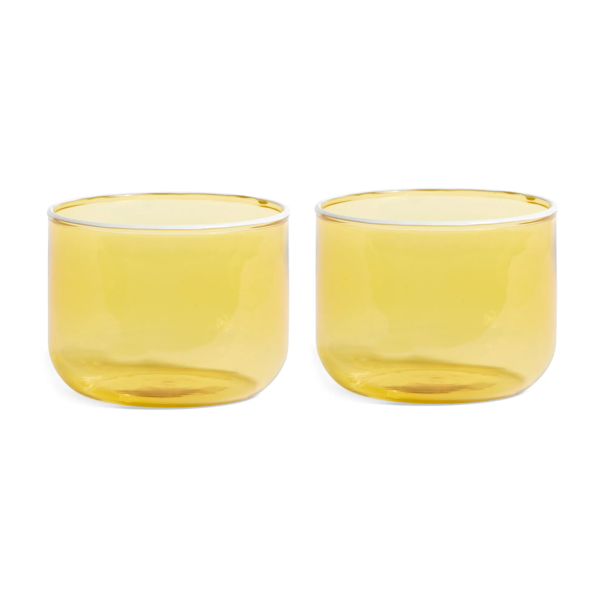 Tint Glas 20cl 2er Pack, Hellgelb-weißer Rand HAY