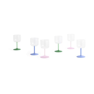 Tint Weinglas 25cl 2er-Pack - Blau-klar - HAY