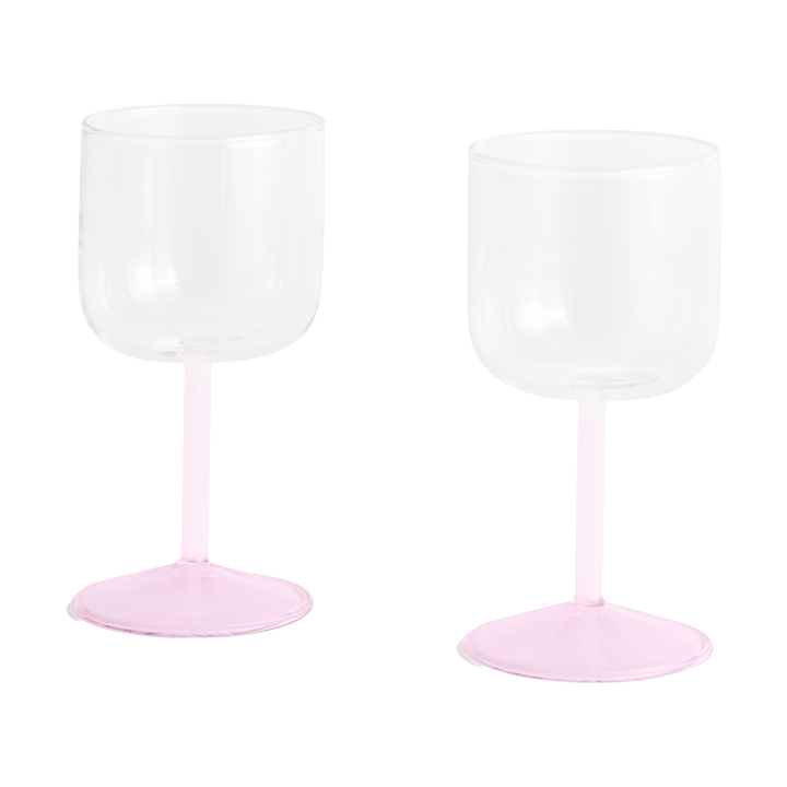 Tint Weinglas 25cl 2er-Pack - Clear-jade light pink-light pink - HAY