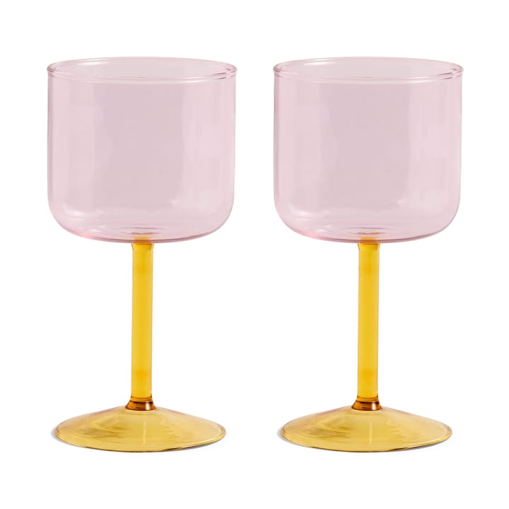 Tint Weinglas 25cl 2er Pack - Rosa-gelb - HAY