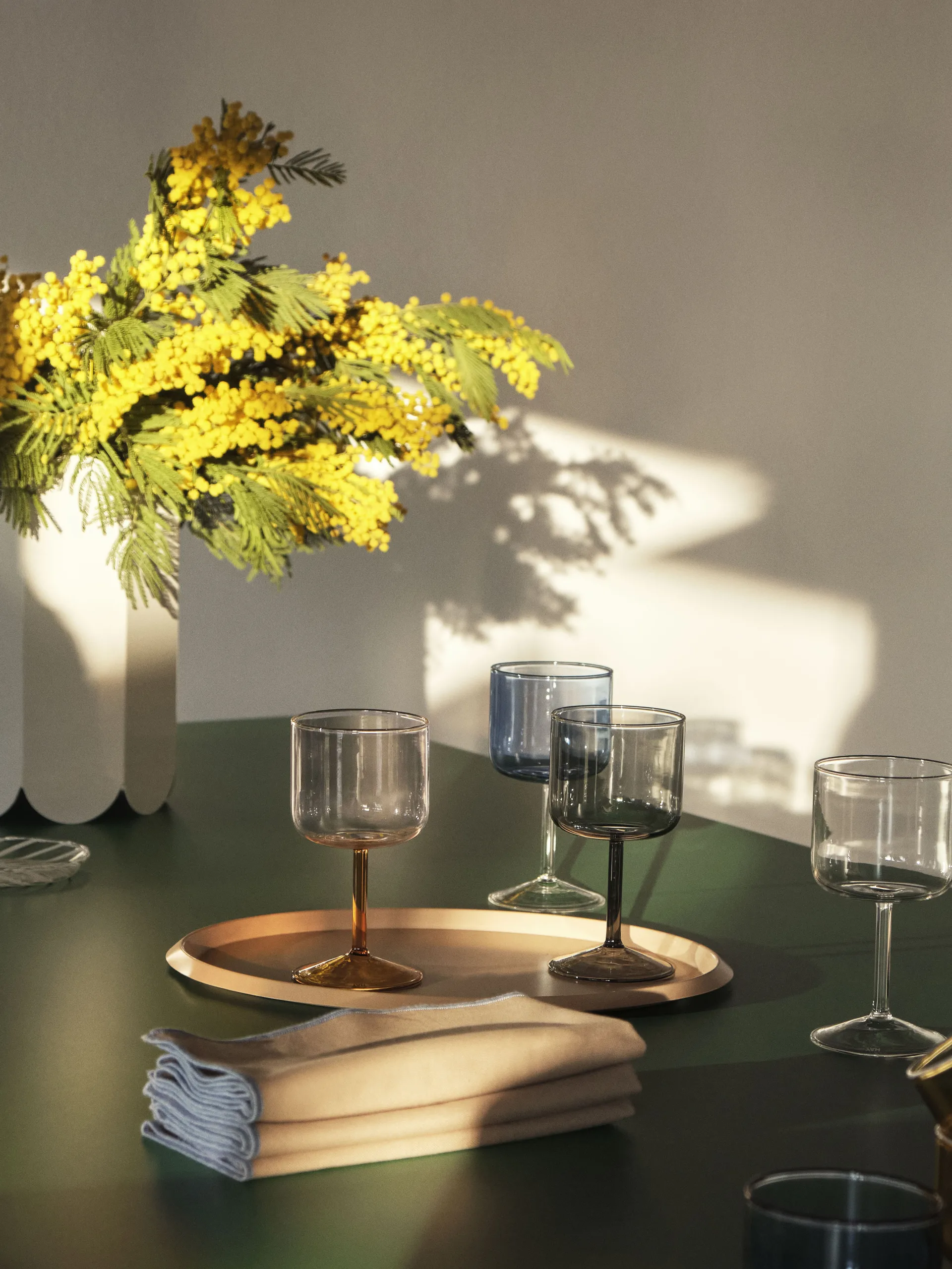 Tint Weinglas 25cl 2er-Pack, Rosa-gelb HAY