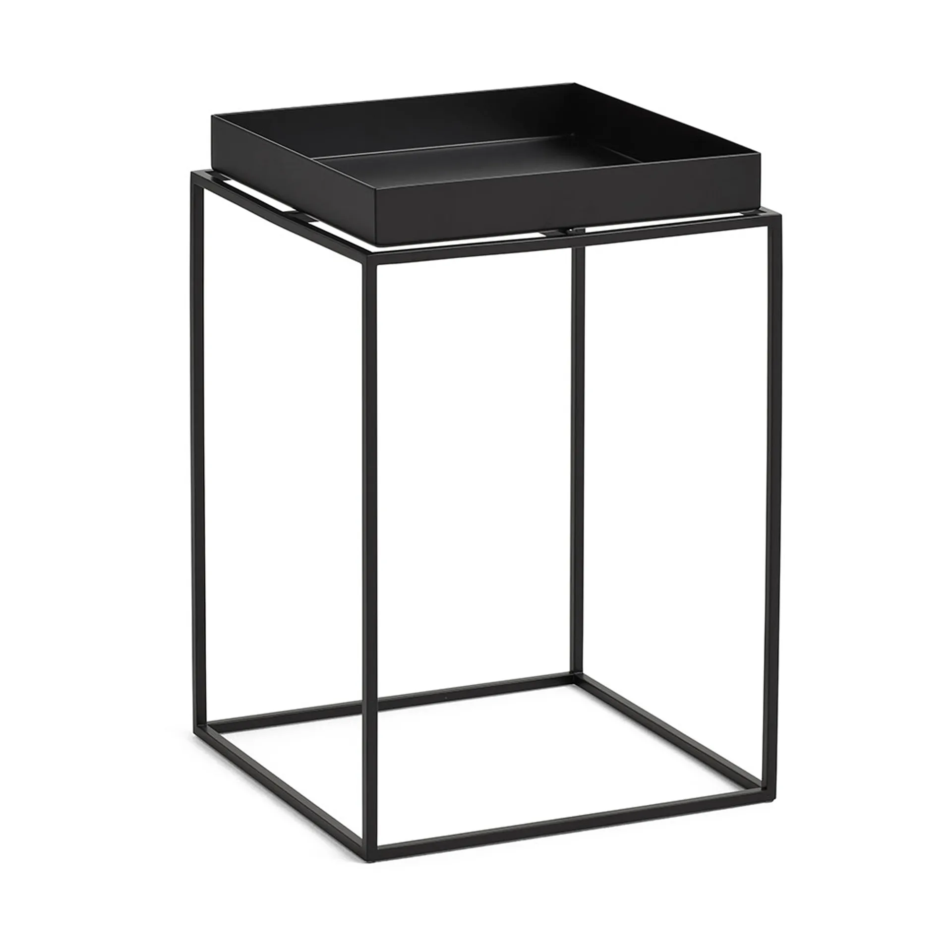Tray Table mittelhoher Beistelltisch, Schwarz, 30x30x44 cm HAY