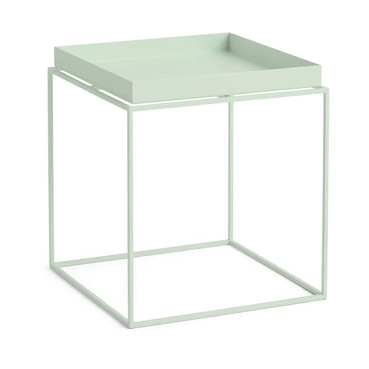 Tray Table mittelhoher Beistelltisch - Soft Mint, 40x40x44 cm - HAY