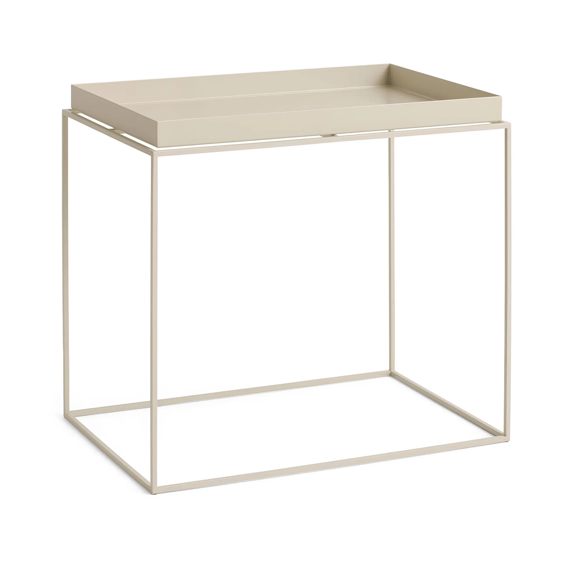 Tray Table mittelhoher Beistelltisch, Warm Beige, 40x60x54 cm HAY