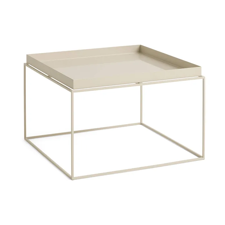 Tray Table mittelhoher Beistelltisch - Warm Beige, 60x60x39 cm - HAY
